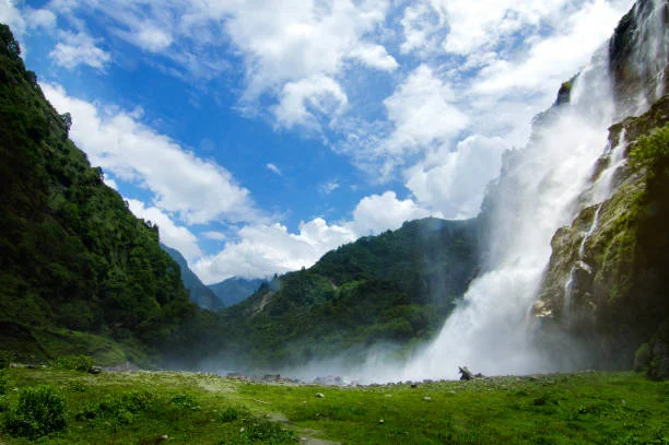 Nuranang Falls also known as Jang Falls in Tawang, Arunachal Pradesh