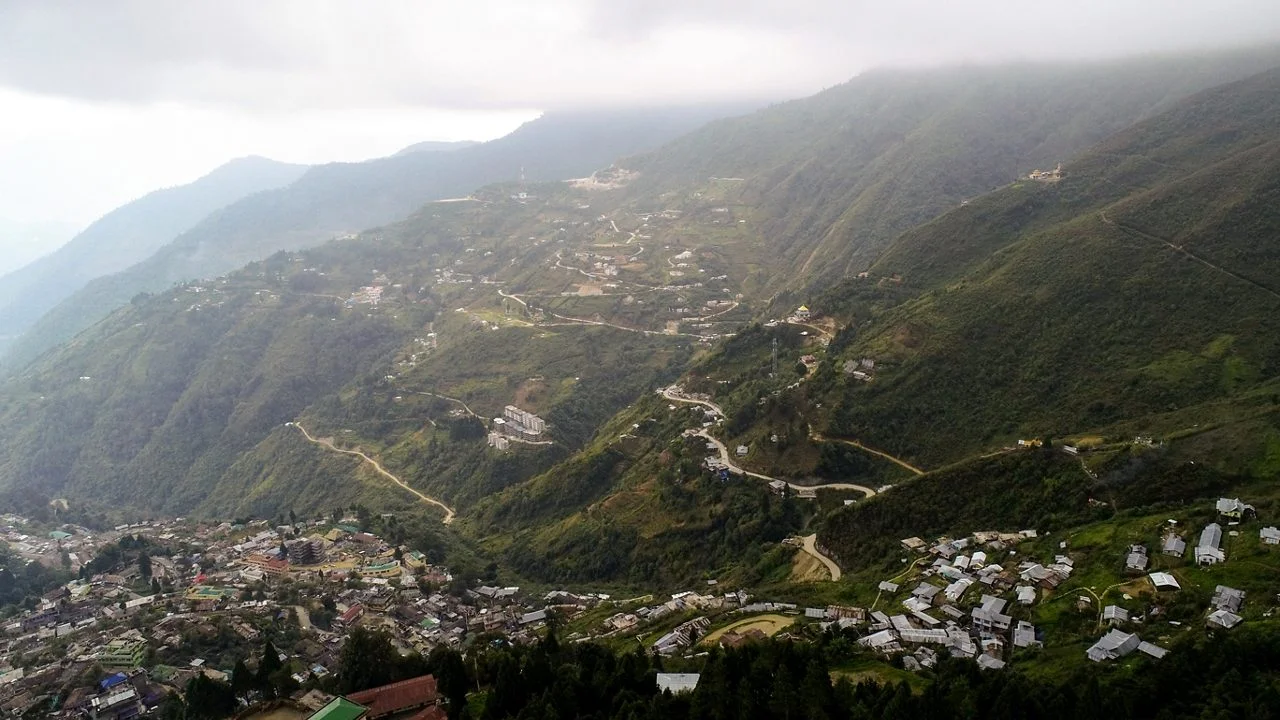 Bomdila view from top in Arunachal Pradesh